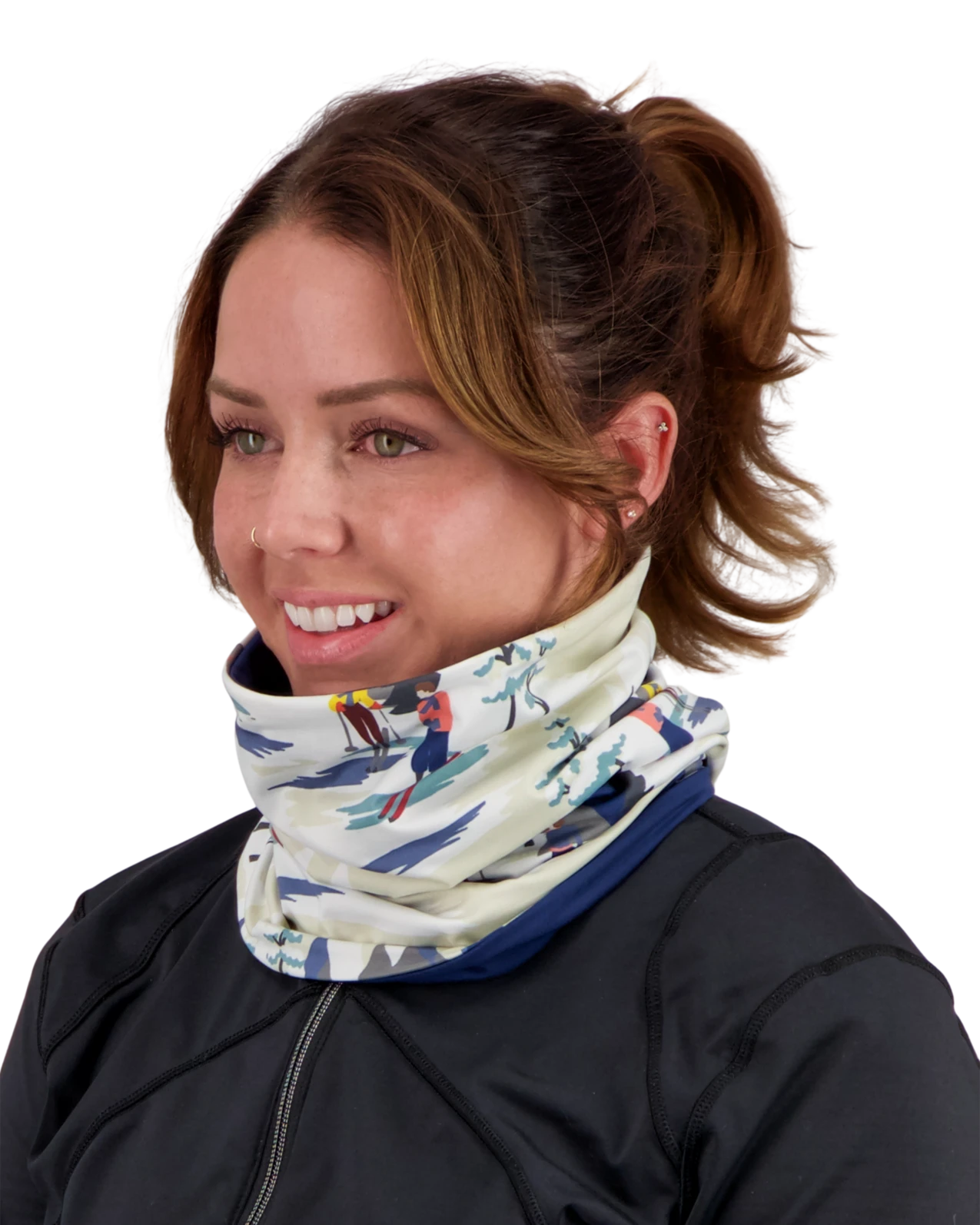 Obermeyer First-On Reversible Neck Warmer - Alpine Time 3 Obermeyer First-On Reversible Neck Warmer - Alpine Time