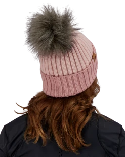 Obermeyer Denver Faux Fur Pom Beanie - Pink Sand -Obermeyer Sales Store WebZoom 1805721050 S02 MODSDE