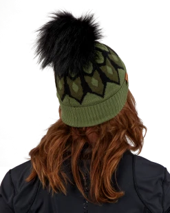 Obermeyer Fair Isle Faux Fur Pom Beanie - Saguaro -Obermeyer Sales Store WebZoom 1806821189 S02 MODSDE