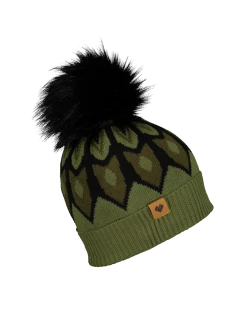 Obermeyer Fair Isle Faux Fur Pom Beanie - Saguaro -Obermeyer Sales Store WebZoom 1806821189 S06 MQNSDE
