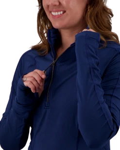 Obermeyer Discover 1/4 Zip Baselayer Top - Navy -Obermeyer Sales Store WebZoom 1903320167 S05 MODDET1