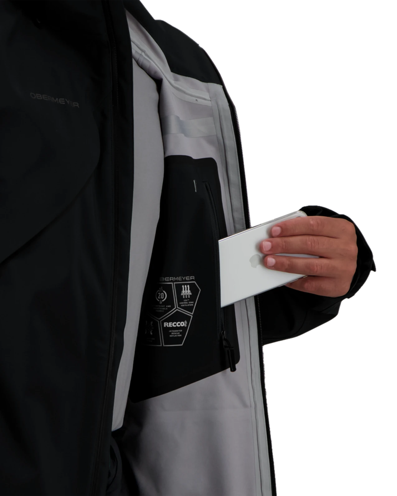 Obermeyer Foraker Shell Jacket - Black 10 Obermeyer Foraker Shell Jacket - Black - Image 8