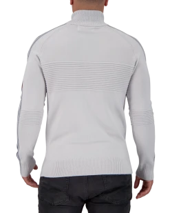 Obermeyer Vince ½ Zip Sweater - Fog -Obermeyer Sales Store WebZoom 2603017001 S03 MODBCK