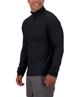 Obermeyer Flex 1/4 Zip Baselayer Top - Black -Obermeyer Sales Store WebZoom 2901316009 S04 MODSDE