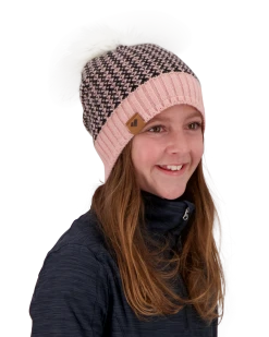 Obermeyer Tucson Faux Fur Pom Beanie - Pink Sand -Obermeyer Sales Store WebZoom 3801621050 S02 MODSDE