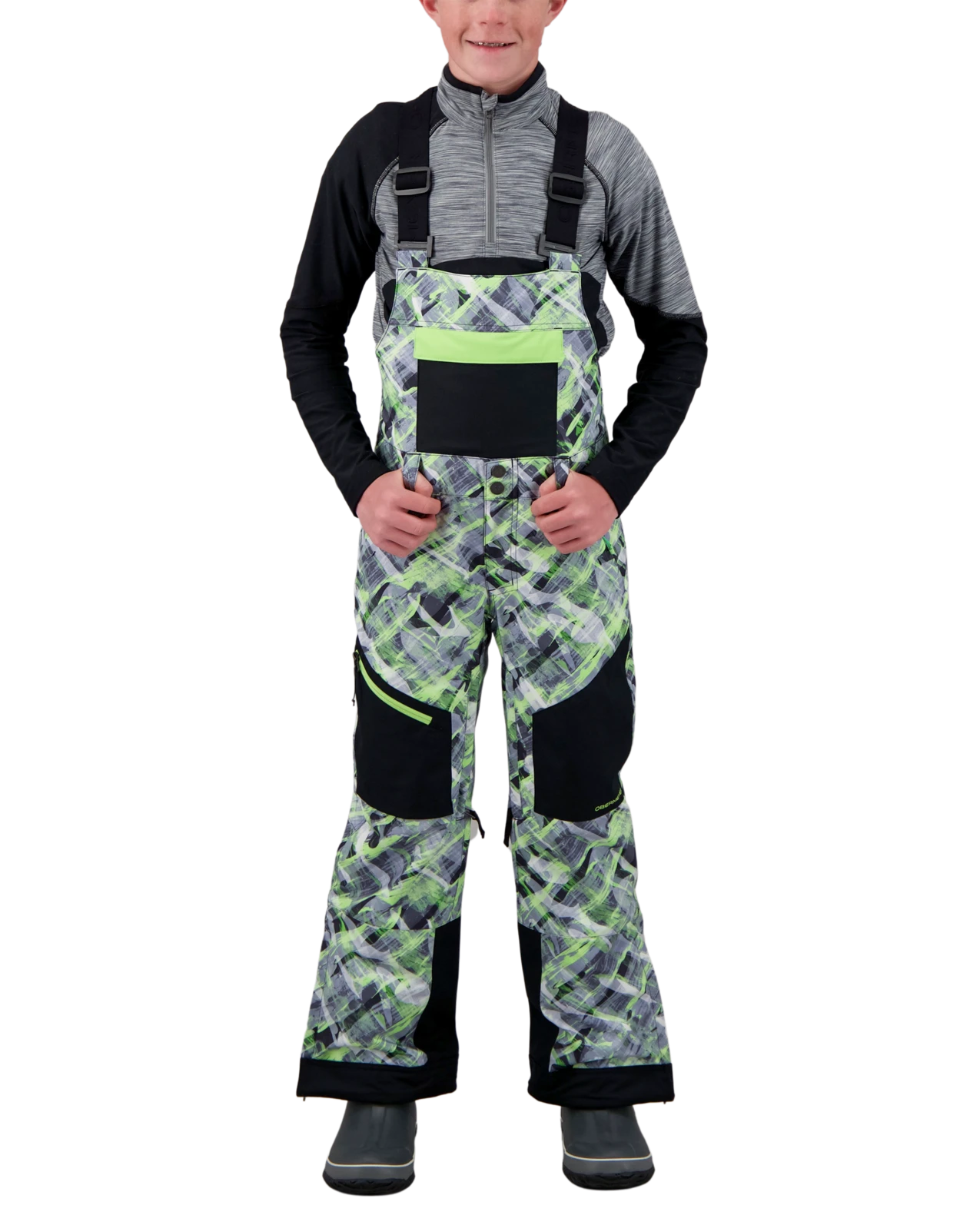 Obermeyer Connor Bib Pant - Carbon Camo 3 Obermeyer Connor Bib Pant - Carbon Camo