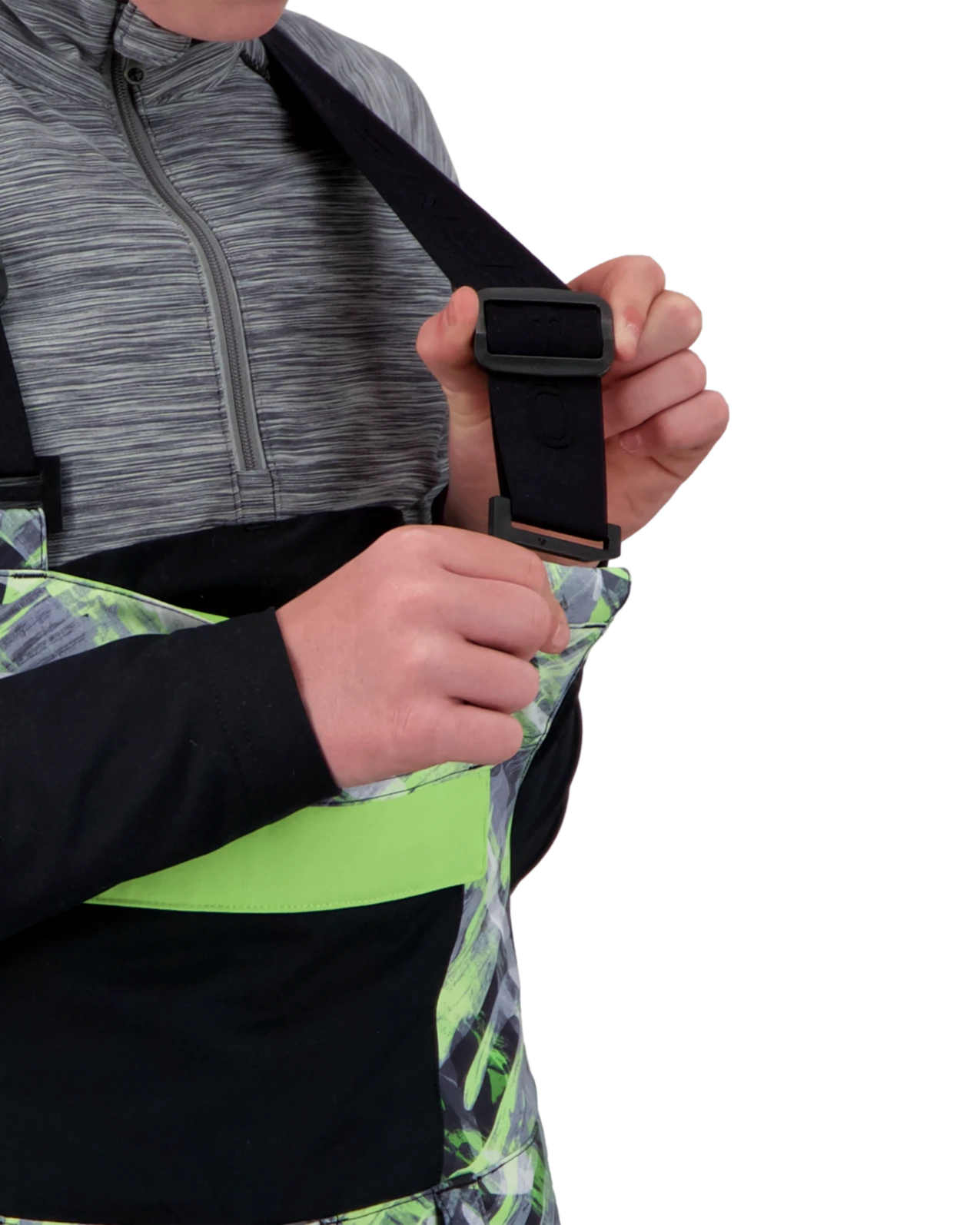 Obermeyer Connor Bib Pant - Carbon Camo 6 Obermeyer Connor Bib Pant - Carbon Camo - Image 4