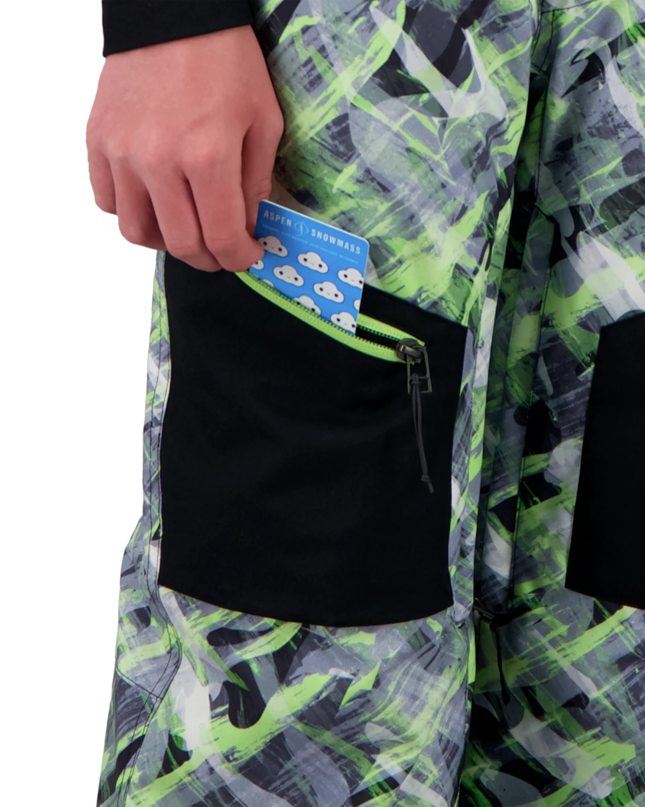 Obermeyer Connor Bib Pant - Carbon Camo 8 Obermeyer Connor Bib Pant - Carbon Camo - Image 6