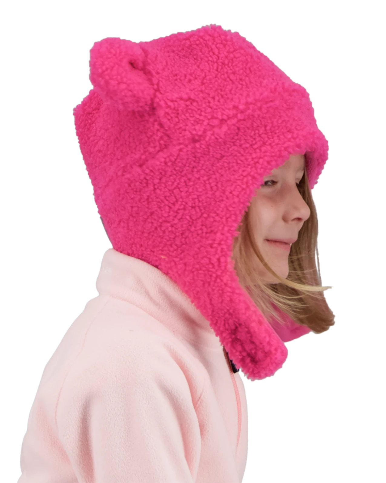 Obermeyer Ted Fur Hat - Pink Pwr 5 Obermeyer Ted Fur Hat - Pink Pwr - Image 3