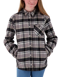 Obermeyer Teen Girls Avery Flannel - Berm Plaid 12 Obermeyer Teen Girls Avery Flannel - Berm Plaid -Obermeyer Sales Store webimage 3401619122 S05 MODFRT