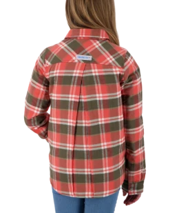 Obermeyer Teen Girls Avery Flannel - Coral Berm Plai -Obermeyer Sales Store webimage 3401619137 S07 MODBCK
